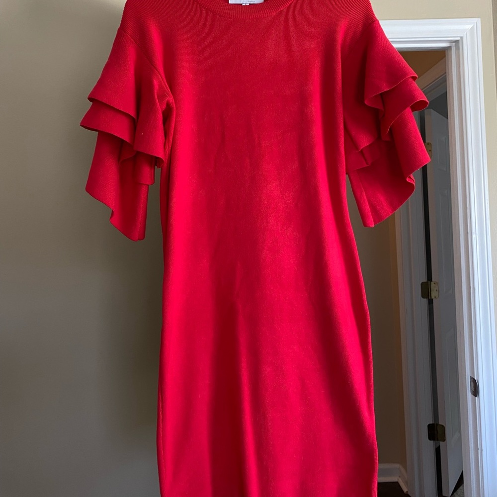 Short red dress